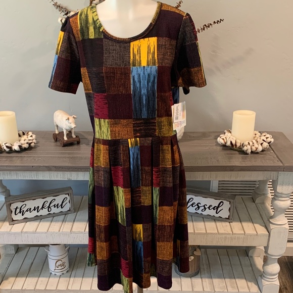 LuLaRoe Dresses & Skirts - LuLaRoe Colorful Patchwork Midi Dress
